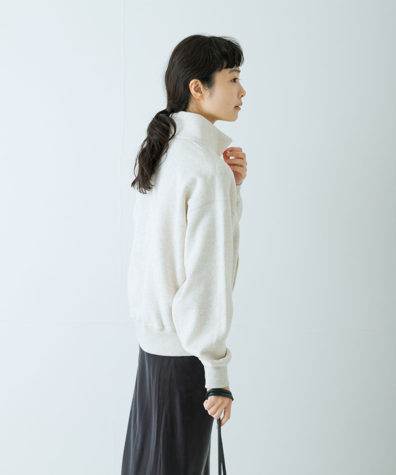 かぐれ「コットンスウェットスタンドジップ」|スウェット・ジャージ|