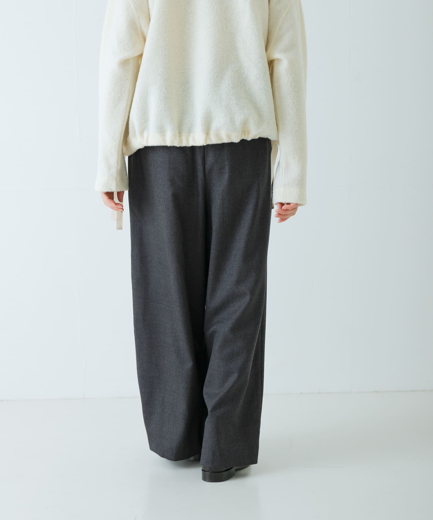 かぐれ「ウールフラノタックワイドパンツ」|その他|