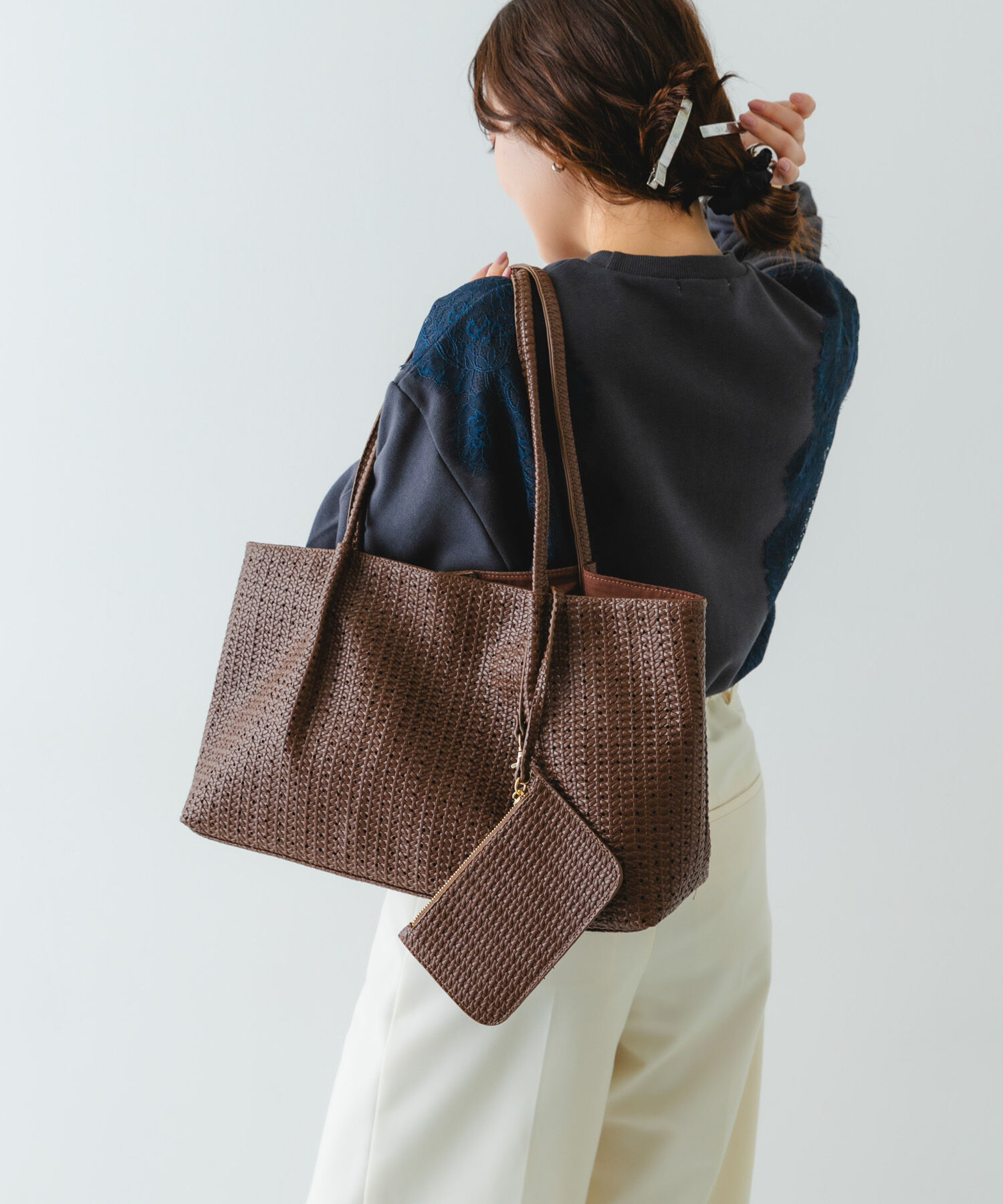 RODE SKO「ポーチ付パンチングラージトートバッグ」|トートバッグ|