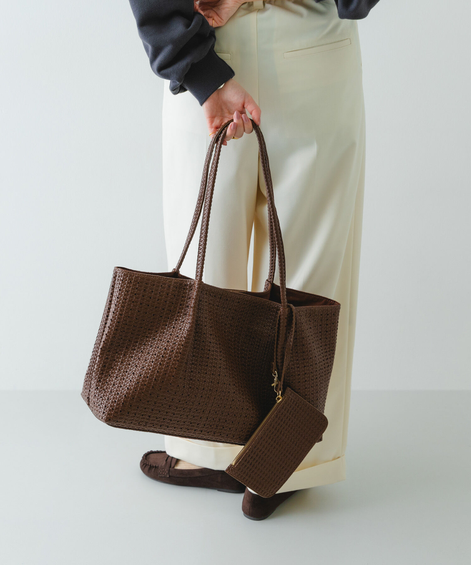 RODE SKO「ポーチ付パンチングラージトートバッグ」|トートバッグ|