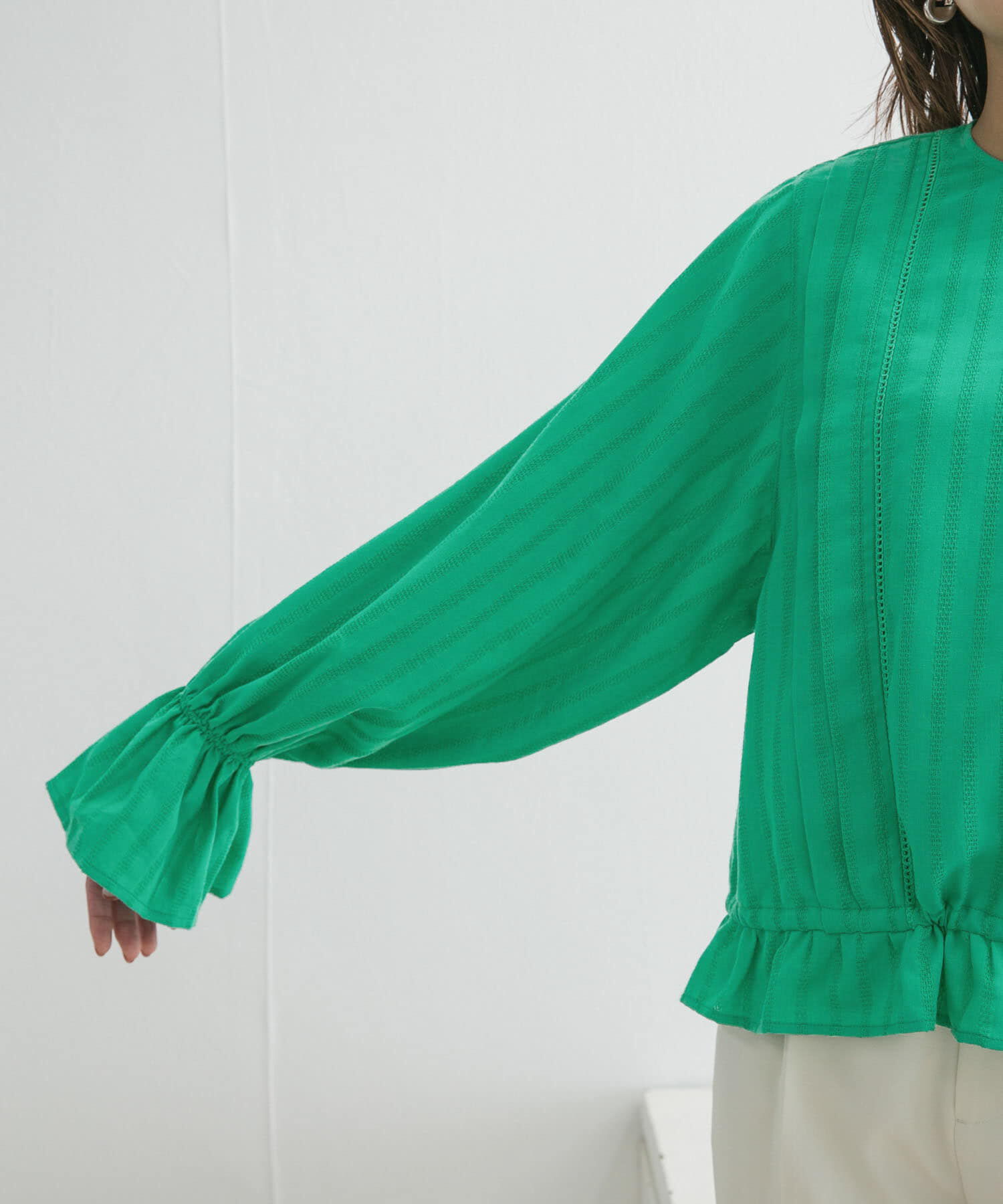  「BACKリボンボリュームスリーブブラウス」|シャツ・ブラウス|