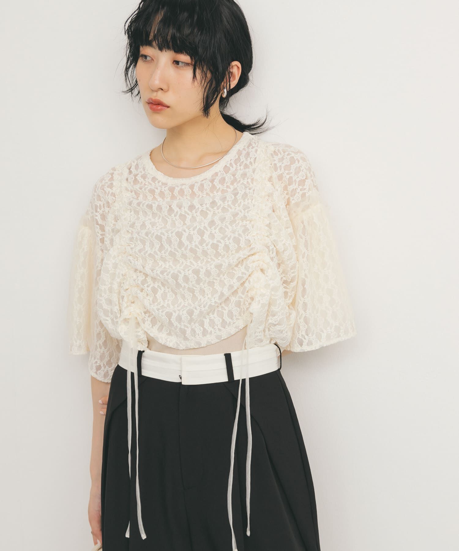  「ドロストレーストップス」|シャツ・ブラウス|