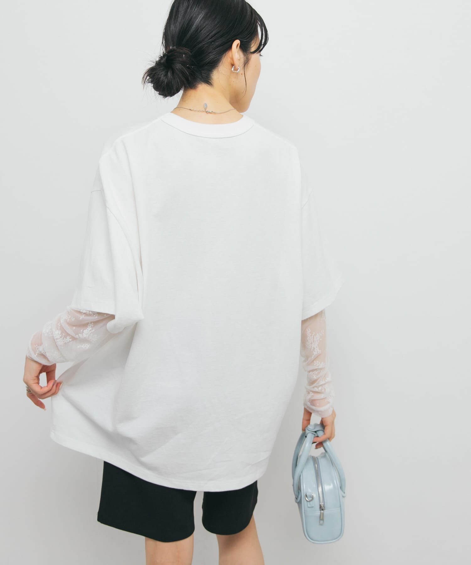  「シャーリングプリントTEE」|Tシャツ・カットソー|