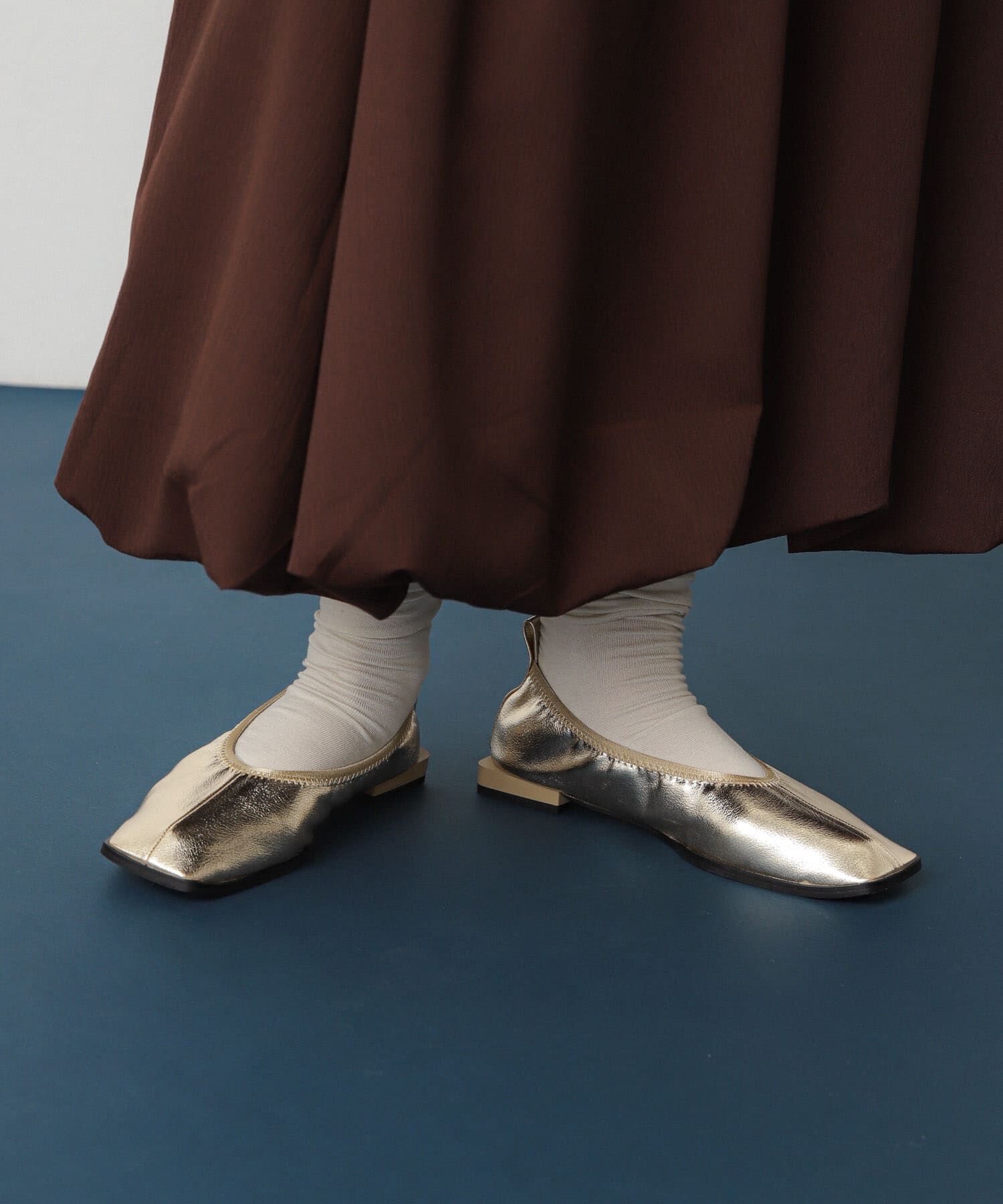 SENSE OF PLACE by URBAN RESEARCH「スクエアトゥフラットシューズ」|バレエシューズ|