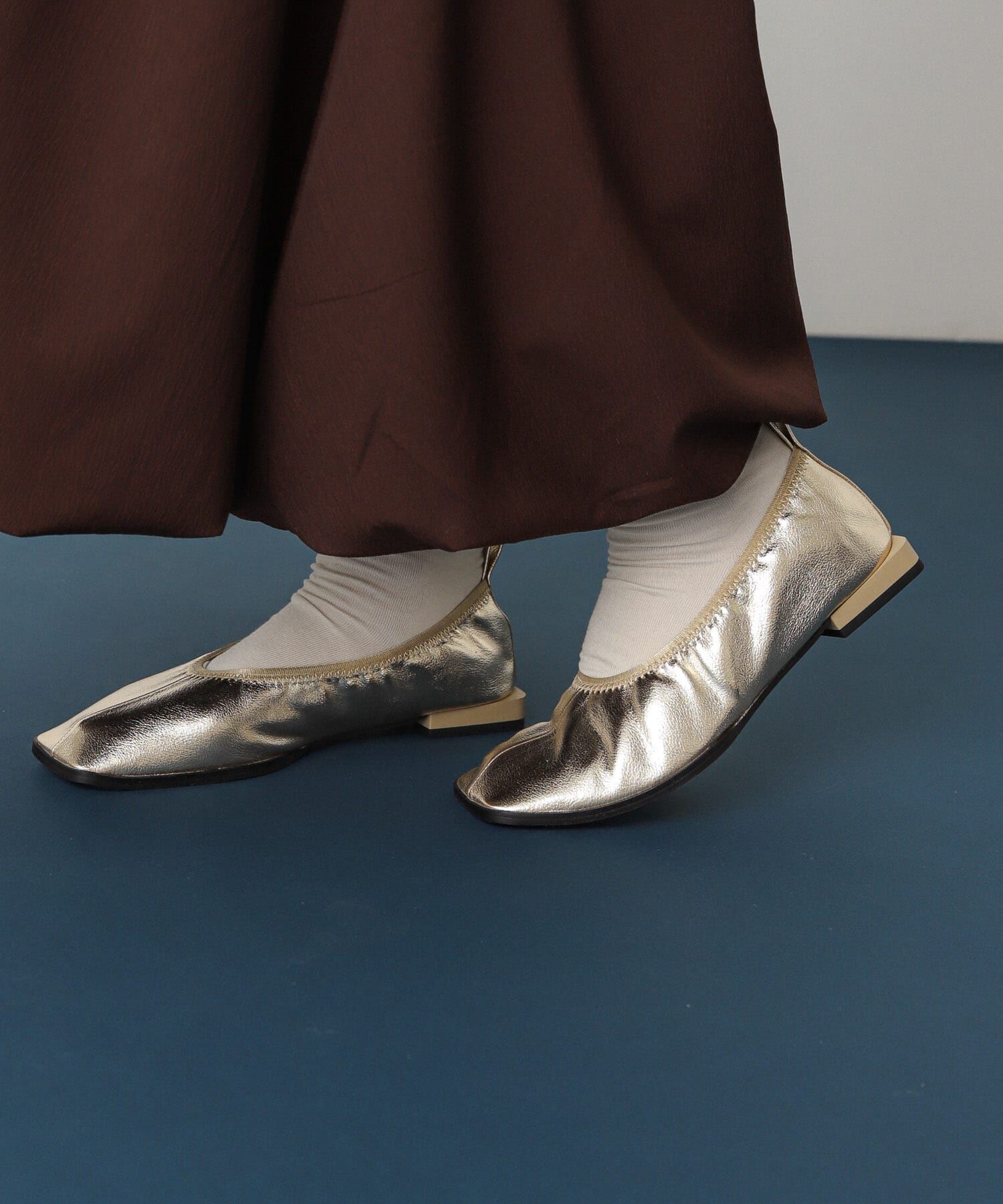 SENSE OF PLACE by URBAN RESEARCH「スクエアトゥフラットシューズ」|バレエシューズ|