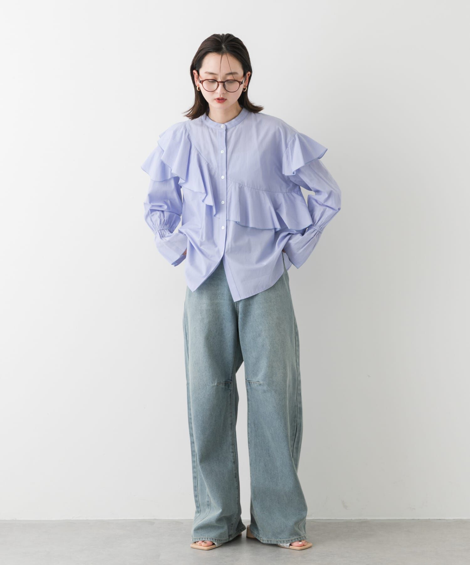 SENSE OF PLACE by URBAN RESEARCH「アシメフリルブラウス」|シャツ・ブラウス|