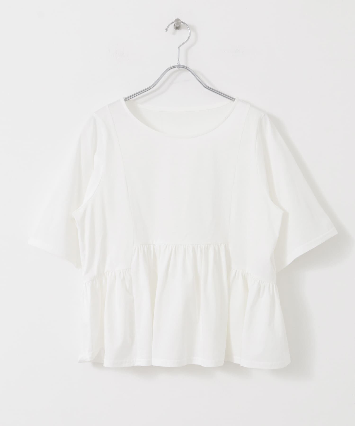 SENSE OF PLACE by URBAN RESEARCH「クルーネックペプラムフリルトップ」|Tシャツ・カットソー|