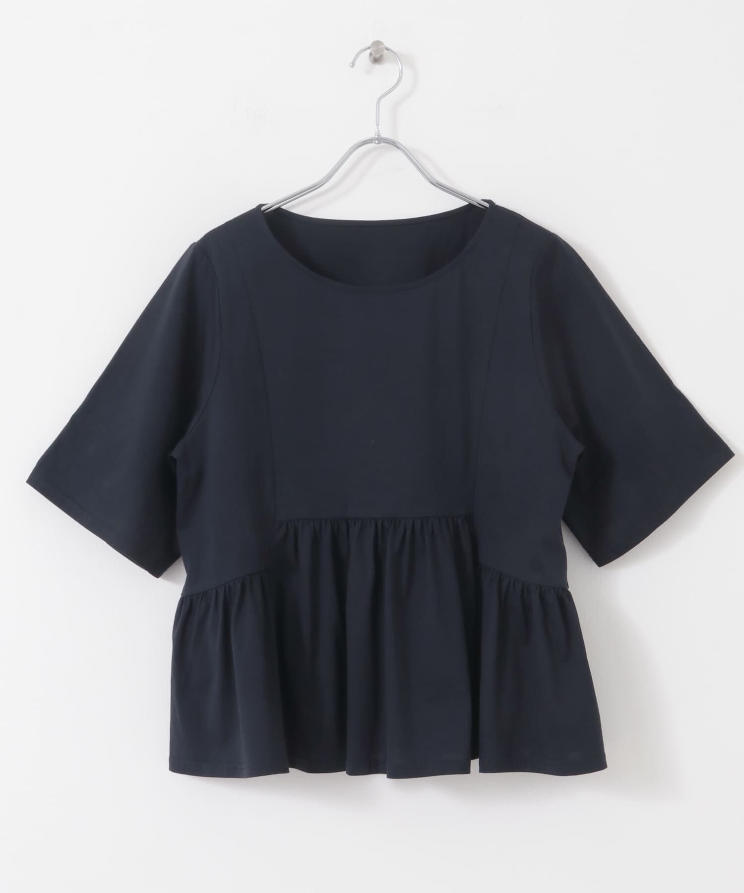 SENSE OF PLACE by URBAN RESEARCH「クルーネックペプラムフリルトップ」|Tシャツ・カットソー|