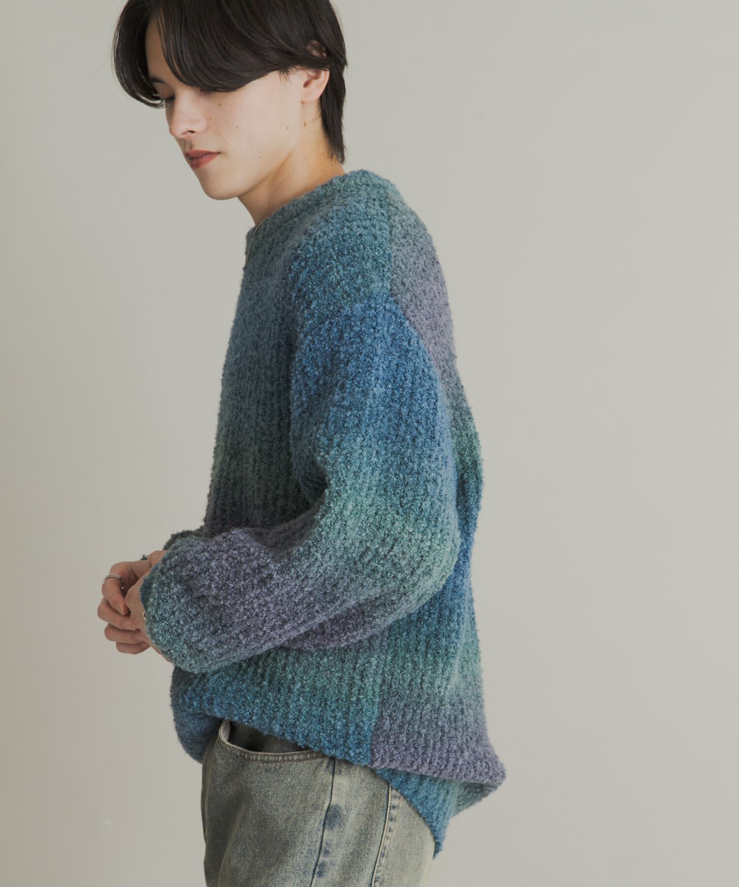 SENSE OF PLACE by URBAN RESEARCH「『ユニセックス』ブークレグラデーションニット」|ニット・セーター|