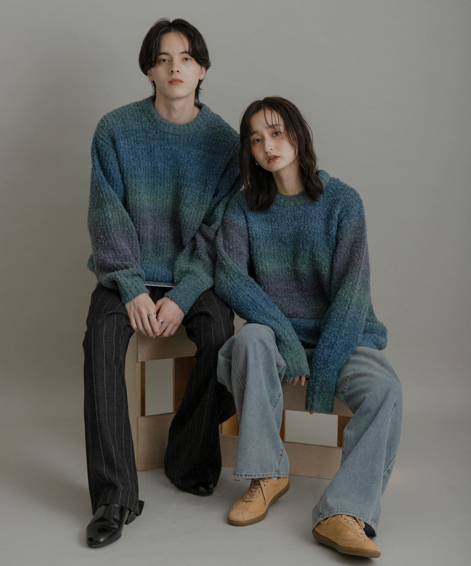 SENSE OF PLACE by URBAN RESEARCH「『ユニセックス』ブークレグラデーションニット」|ニット・セーター|