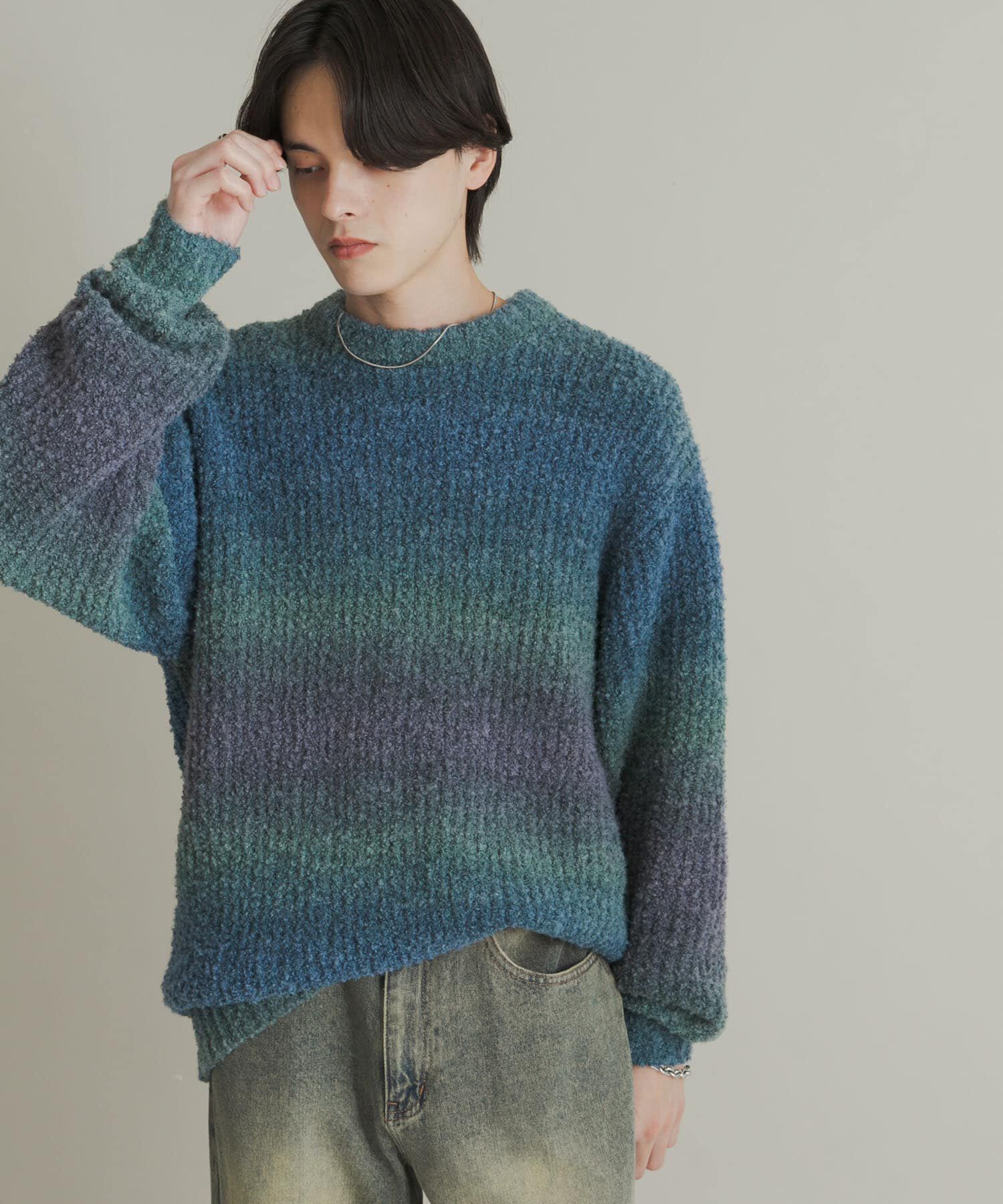 SENSE OF PLACE by URBAN RESEARCH「『ユニセックス』ブークレグラデーションニット」|ニット・セーター|