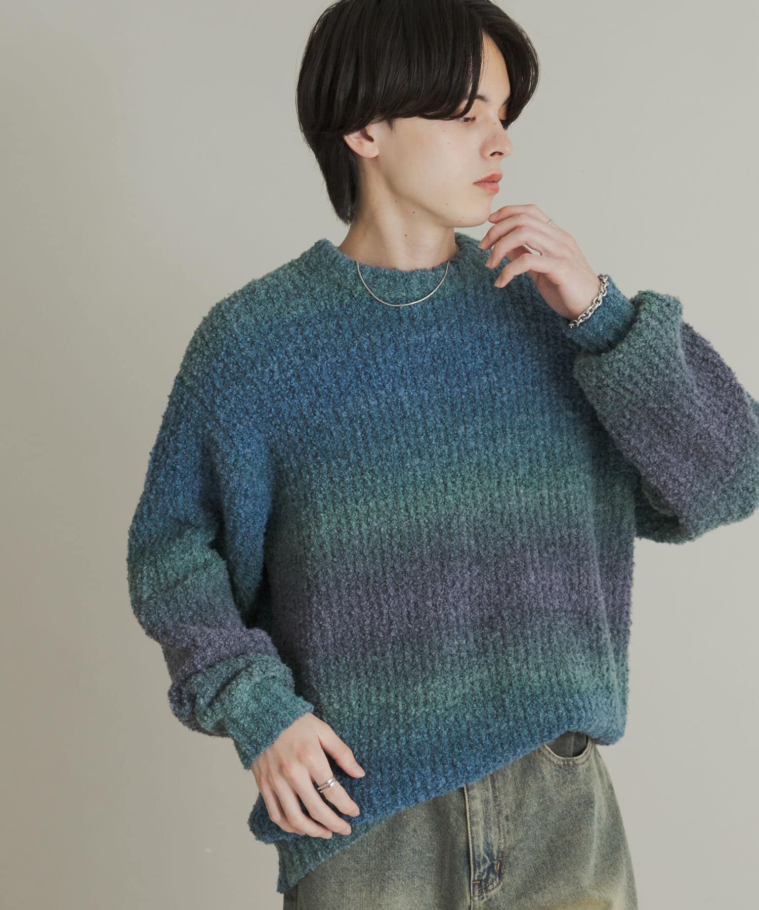 SENSE OF PLACE by URBAN RESEARCH「『ユニセックス』ブークレグラデーションニット」|ニット・セーター|