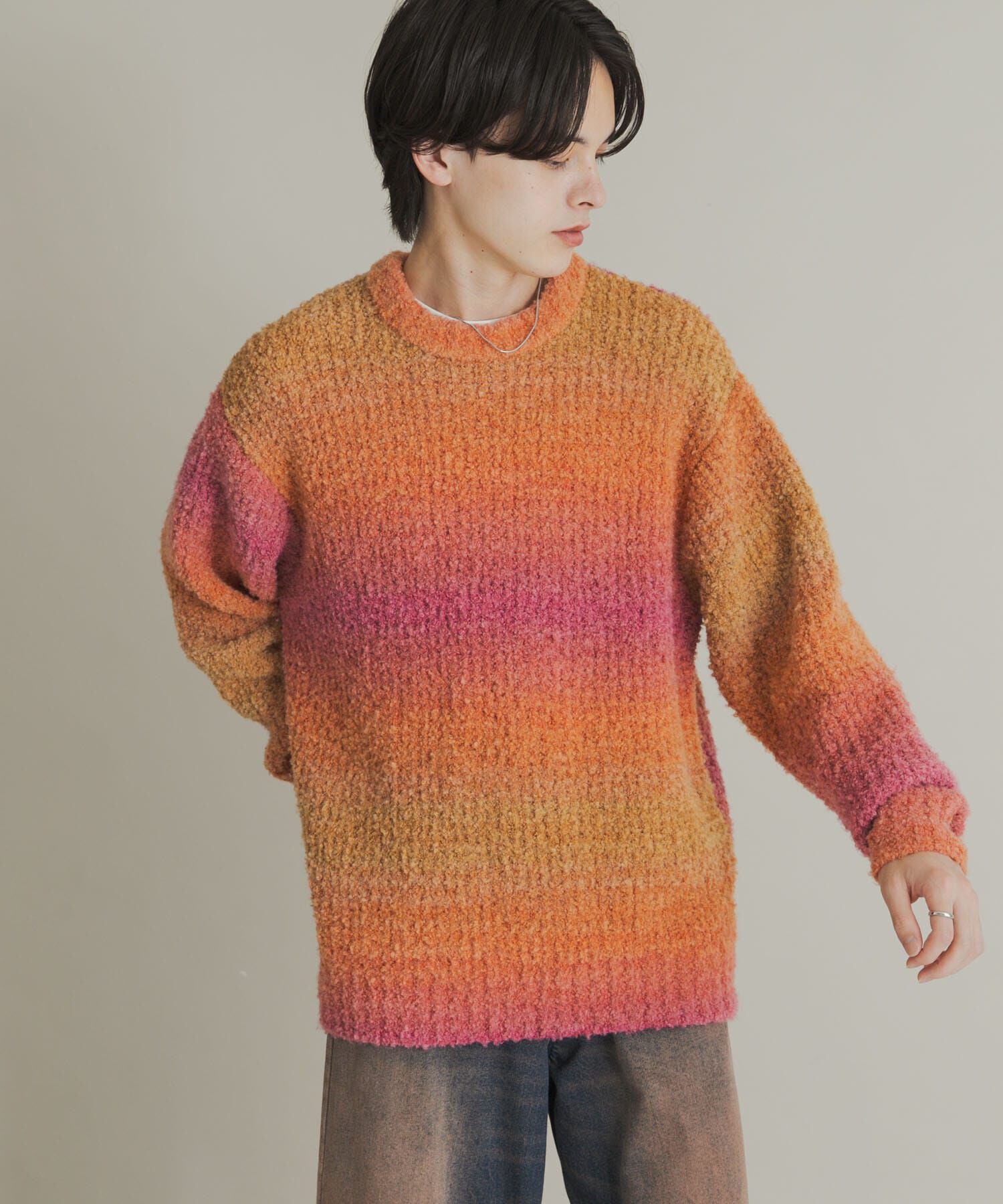 SENSE OF PLACE by URBAN RESEARCH「『ユニセックス』ブークレグラデーションニット」|ニット・セーター|