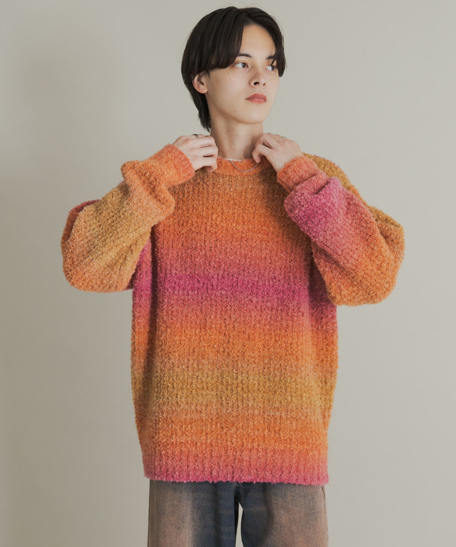 SENSE OF PLACE by URBAN RESEARCH「『ユニセックス』ブークレグラデーションニット」|ニット・セーター|