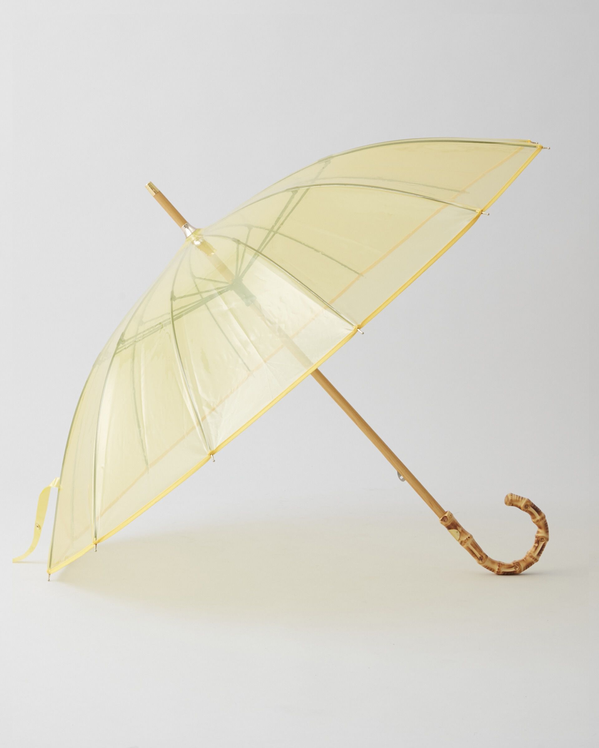 Traditional Weatherwear「CLEAR UMBRELLA BAMBOO」|傘|ｲｴﾛｰ
