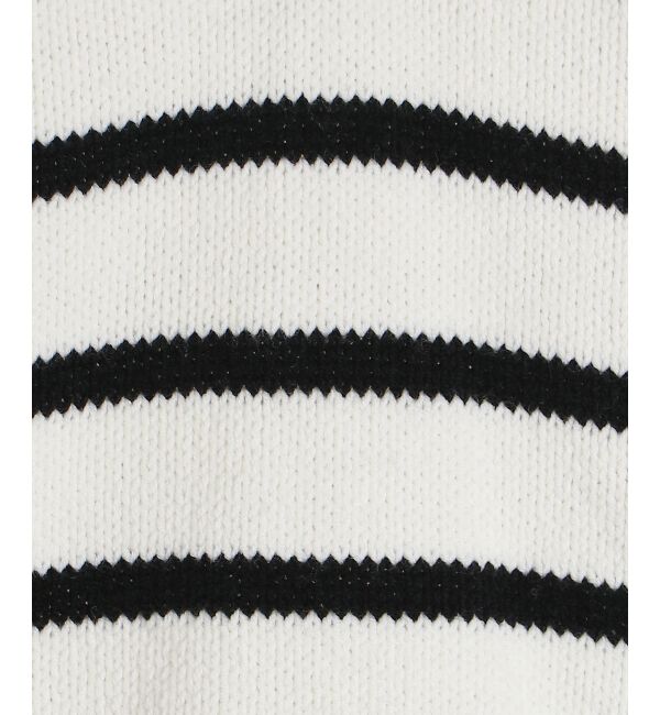 le.coeur blanc「ボーダーワイドシルエットVネックニット」|ニット・セーター|