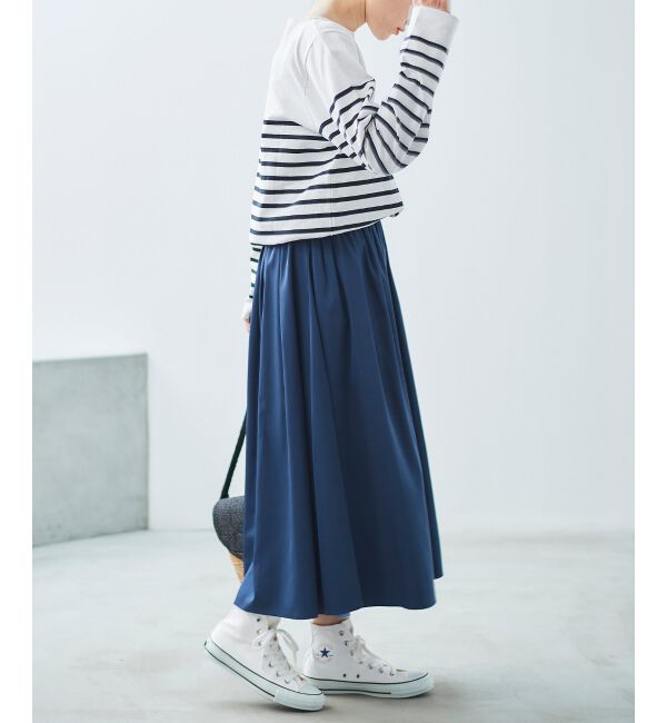  「リバーシブルタフタギャザースカート」|スカート|