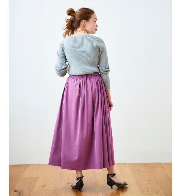 「リバーシブルタフタギャザースカート」|スカート|