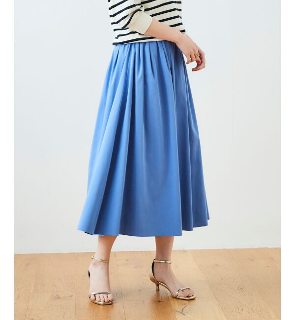  「リバーシブルタフタギャザースカート」|スカート|