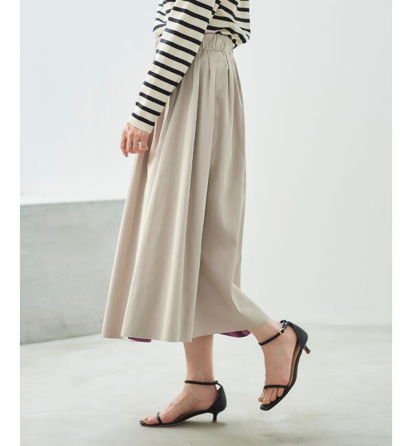  「リバーシブルタフタギャザースカート」|スカート|