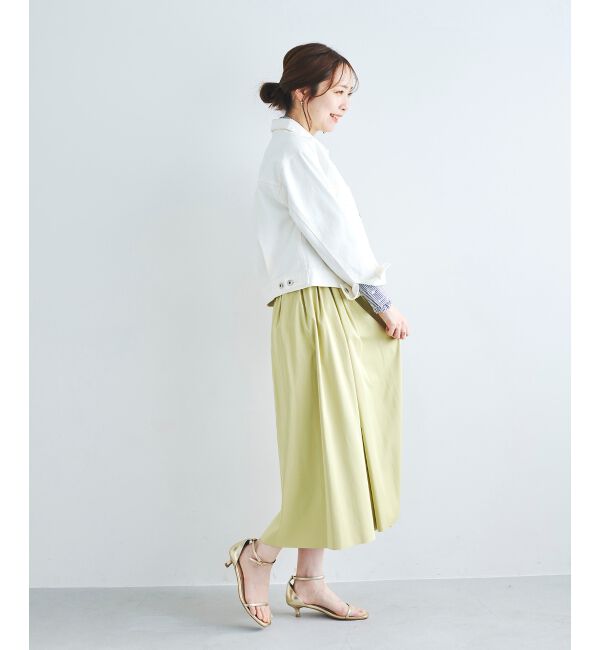  「リバーシブルタフタギャザースカート」|スカート|
