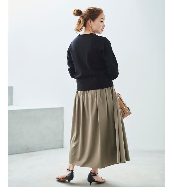  「リバーシブルタフタギャザースカート」|スカート|