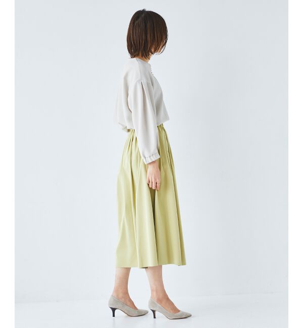  「リバーシブルタフタギャザースカート」|スカート|