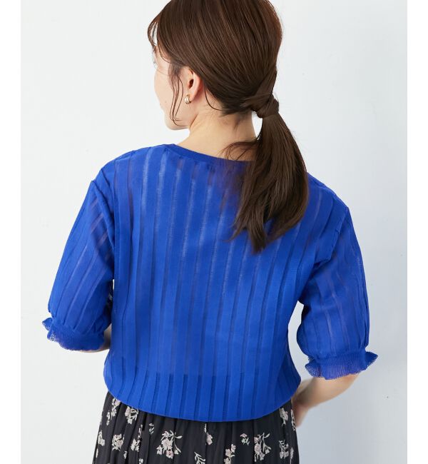  「《WEB限定アイテム》シアーストライプニット」|ニット・セーター|