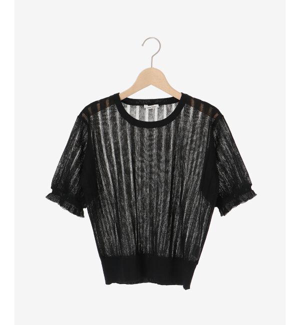  「《WEB限定アイテム》シアーストライプニット」|ニット・セーター|