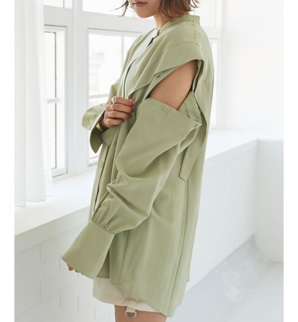 MAJESTICLEGON「2way肩あきレディシャツ」|シャツ・ブラウス|