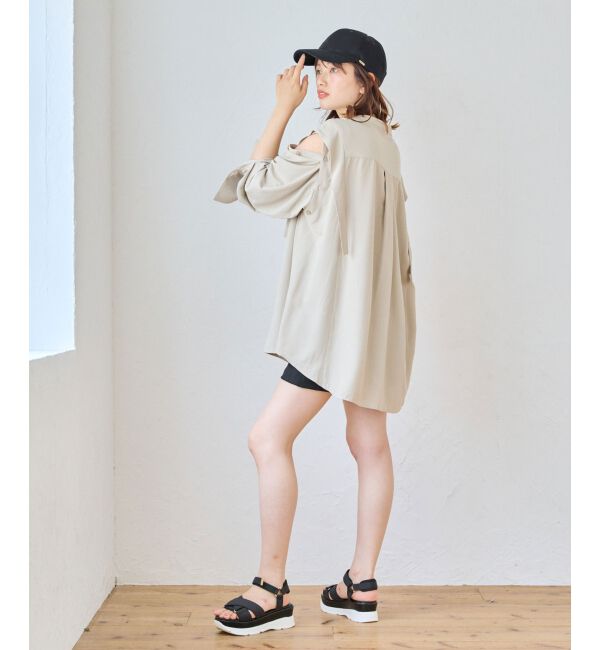 MAJESTICLEGON「2way肩あきレディシャツ」|シャツ・ブラウス|