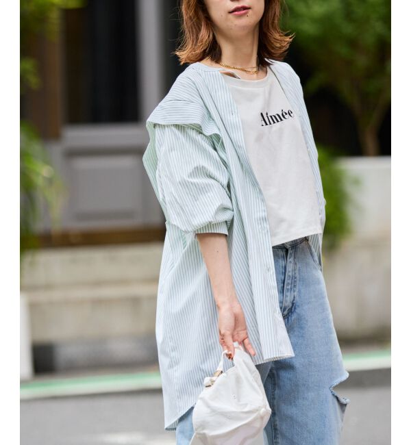 MAJESTICLEGON「2way肩あきレディシャツ」|シャツ・ブラウス|