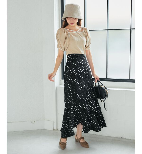 MAJESTICLEGON「パイピングリブトップス」|Tシャツ・カットソー|