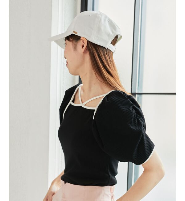 MAJESTICLEGON「パイピングリブトップス」|Tシャツ・カットソー|