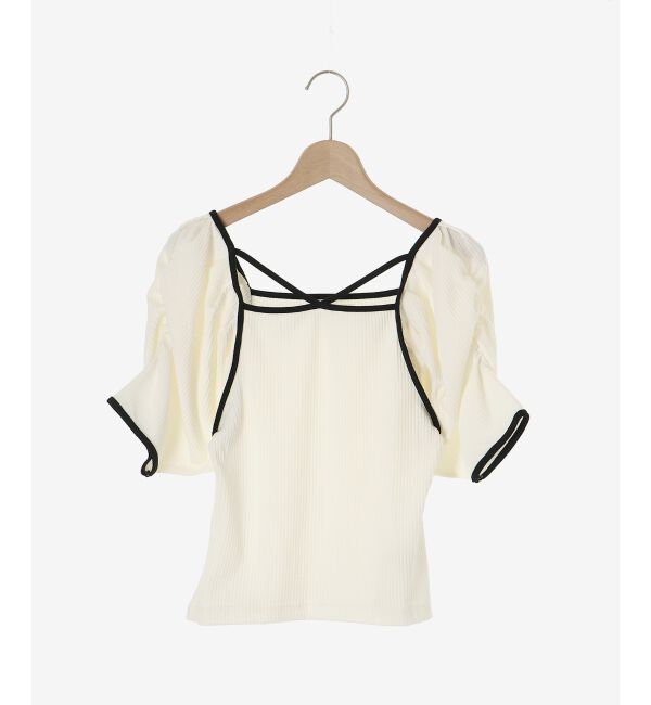 MAJESTICLEGON「パイピングリブトップス」|Tシャツ・カットソー|