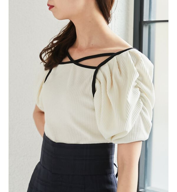 MAJESTICLEGON「パイピングリブトップス」|Tシャツ・カットソー|