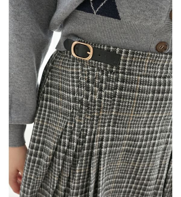 MAJESTICLEGON「サイドベルトプリーツミニスカパン」|スカート|