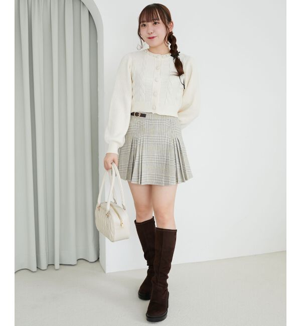 MAJESTICLEGON「サイドベルトプリーツミニスカパン」|スカート|