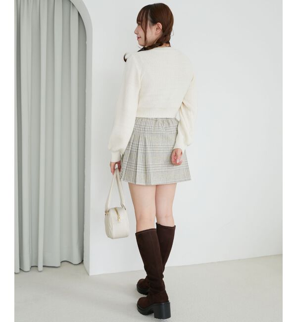 MAJESTICLEGON「サイドベルトプリーツミニスカパン」|スカート|