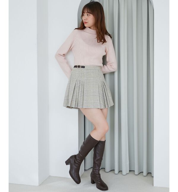 MAJESTICLEGON「サイドベルトプリーツミニスカパン」|スカート|