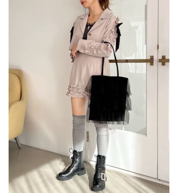 MAJESTICLEGON「チュールティアードトート」|トートバッグ|