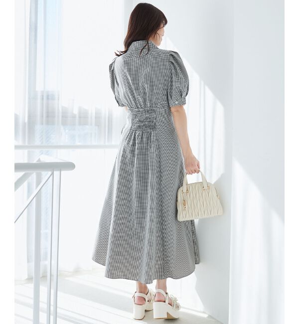  「サイドレースアップシャツワンピース」|ワンピース|