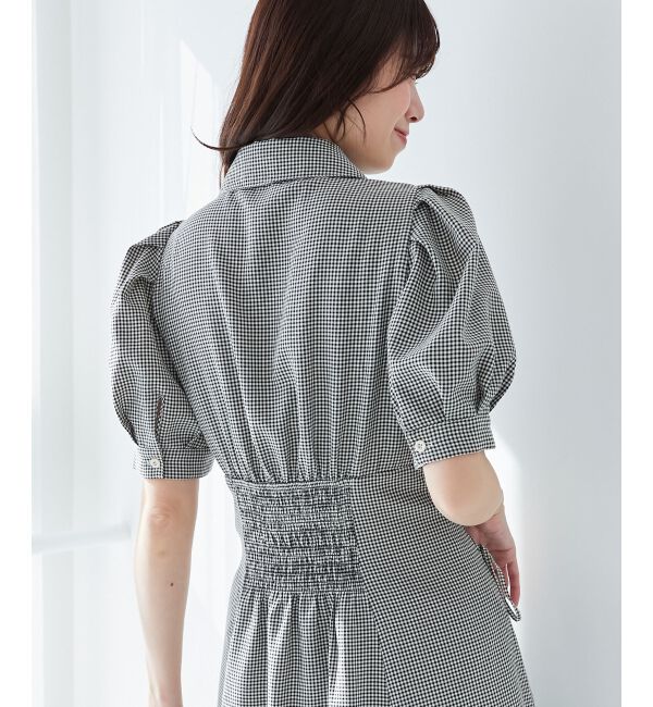  「サイドレースアップシャツワンピース」|ワンピース|