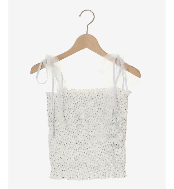  「カップ付ダブルリボンキャミソール」|キャミソール|