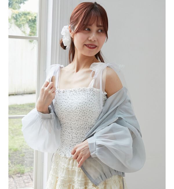  「カップ付ダブルリボンキャミソール」|キャミソール|