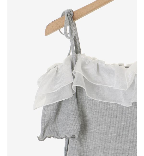  「シアーフリルオフショルカットトップス」|Tシャツ・カットソー|