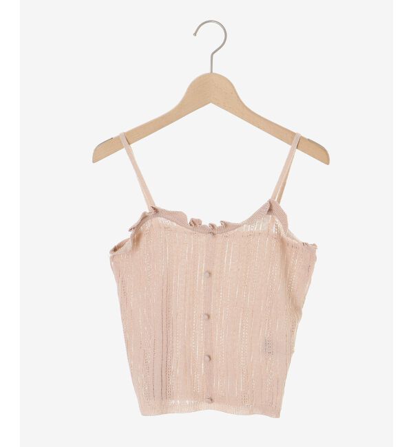  「キャミセットレーシー長袖カーデ」|カーディガン|