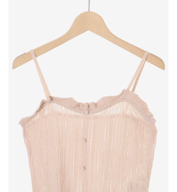  「キャミセットレーシー長袖カーデ」|カーディガン|