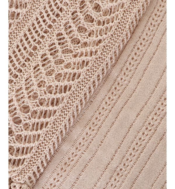  「キャミセットレーシー長袖カーデ」|カーディガン|