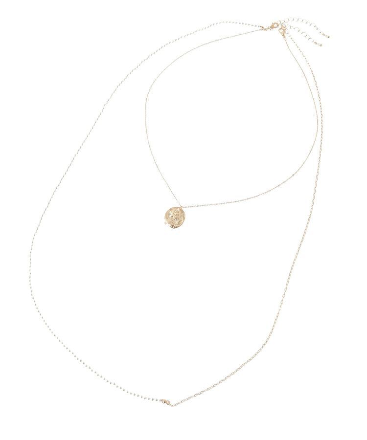 earth music&ecology「SET2点パールチェーンネックレス+コインモチーフネックレス」|ネックレス|